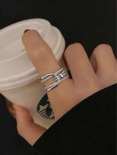

Multi Layer Knotted Ring Adjustable Band Fashion Jewelry for Daily Wear and Special Occasions Unique Design Durable Material One Size
