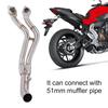 Motorcycle Full Exhaust System Vent Front Pipe Link for Yamaha MT 07 FZ 07 2014 2017(Straight)