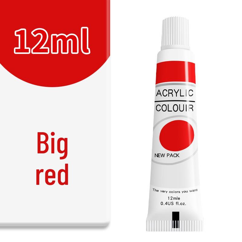 12-Color 12ml Acrylic Paint Tube for Children's DIY Hand-Painted Projects