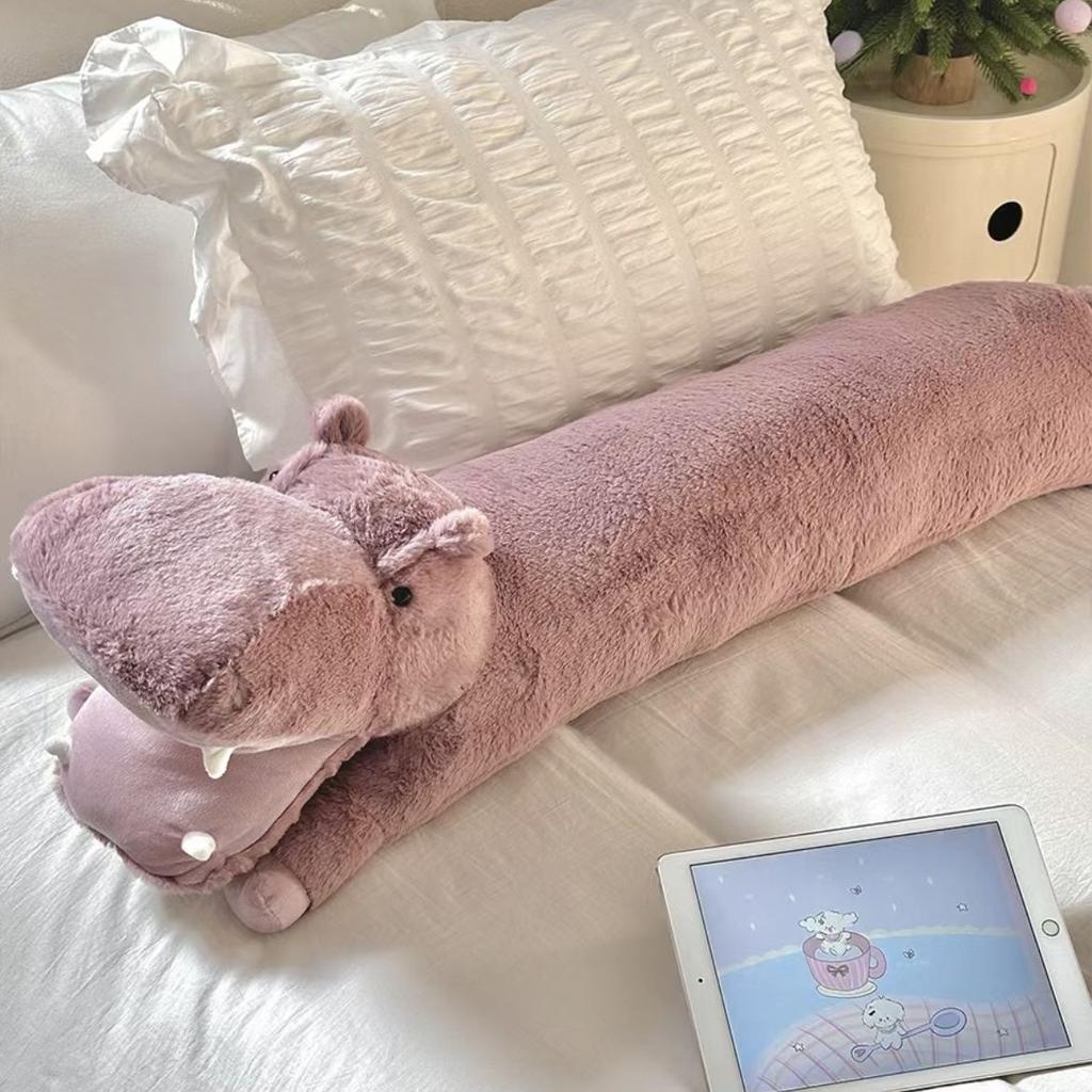 Pillow Bedroom Dormitory Pillow Female Hippopotamus Long Bedhead Cushion Living Room Leg Clamp Sofa Sleeping Pillow