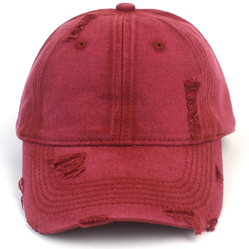 Universal Chemistry Washing Vintage Damage Red Ballcap Vintage Ball Cap