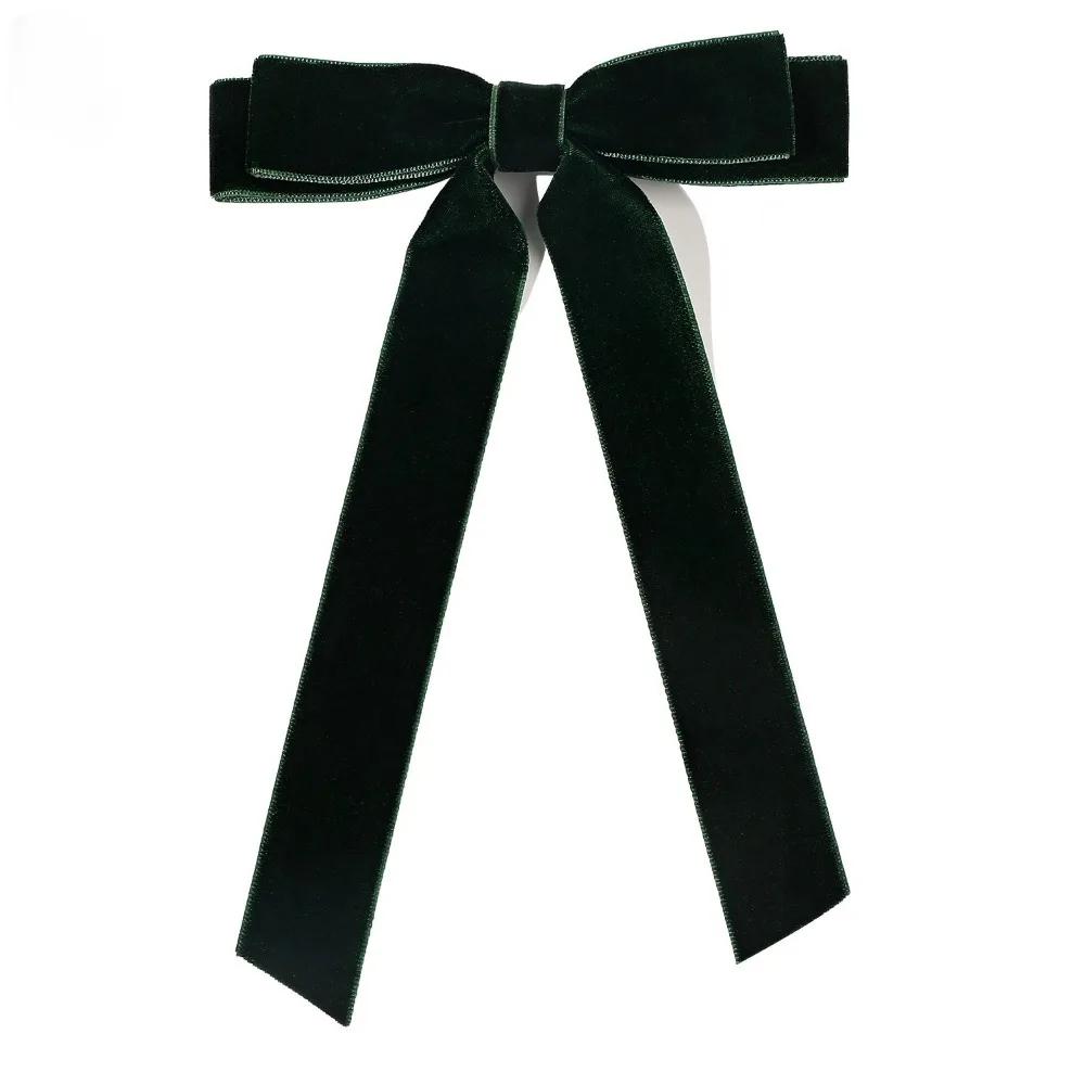 2Styles Velvet Bowknot Hair Clips for Women Elegant Sweat Double Bows Long Tassel Barrettes Hairpin Styling Korean Accessories