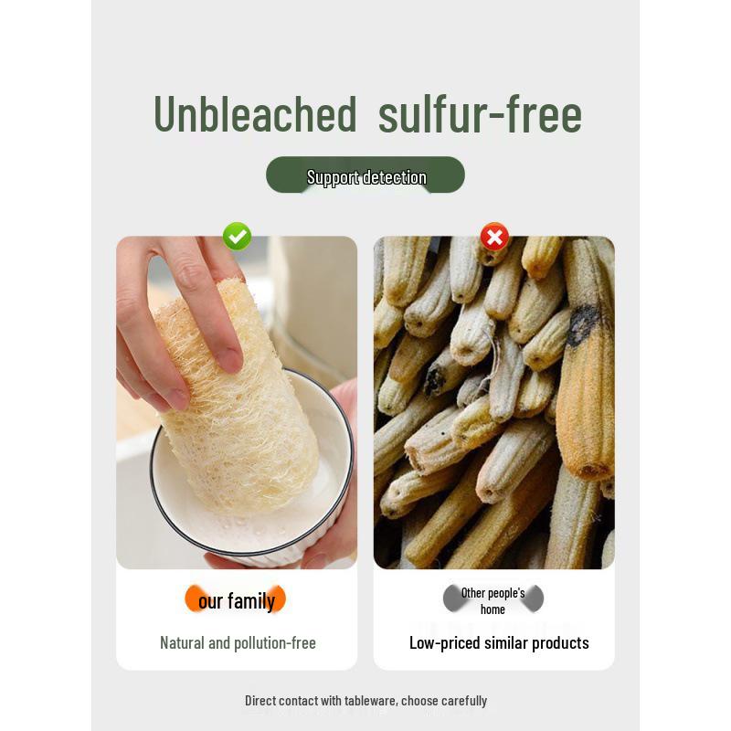 Natural Loofah Kitchen Scrubber Cloth for Dishes and Pots