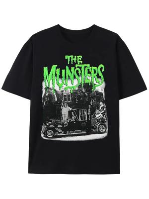 Maglietta Horror da Uomo Incontra i Mostri Vintage Mostro B-Movie Halloween