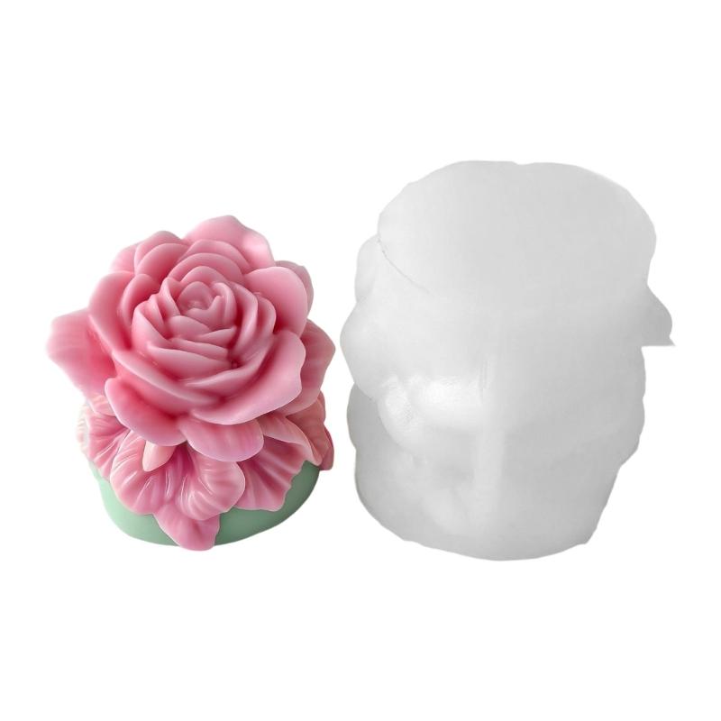 Food Grade Silicone Florals Shaped Candle Making Mould For Home Decoration Craft