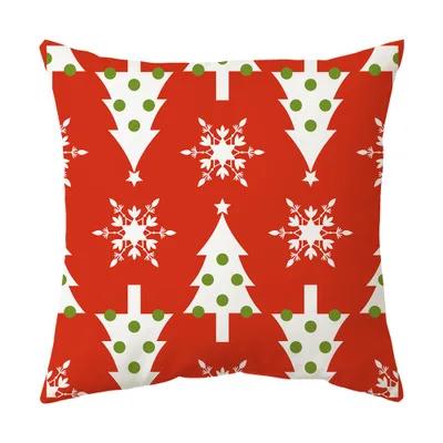 Merry Christmas Cushion Cover 45*45 Cartoons Pillowcase Cotton Linen Sofa Cushions Pillow Cases Pillow Covers