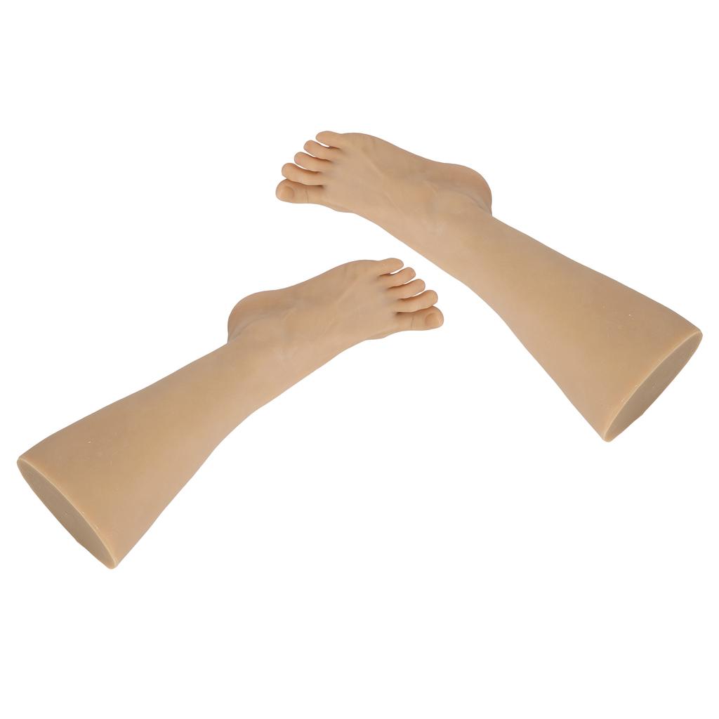 Men Foot Model Simulation Soft TPE Male Mannequin Feet for Acupuncture Tattoo Practice Shoe Sock Display 1 Pair