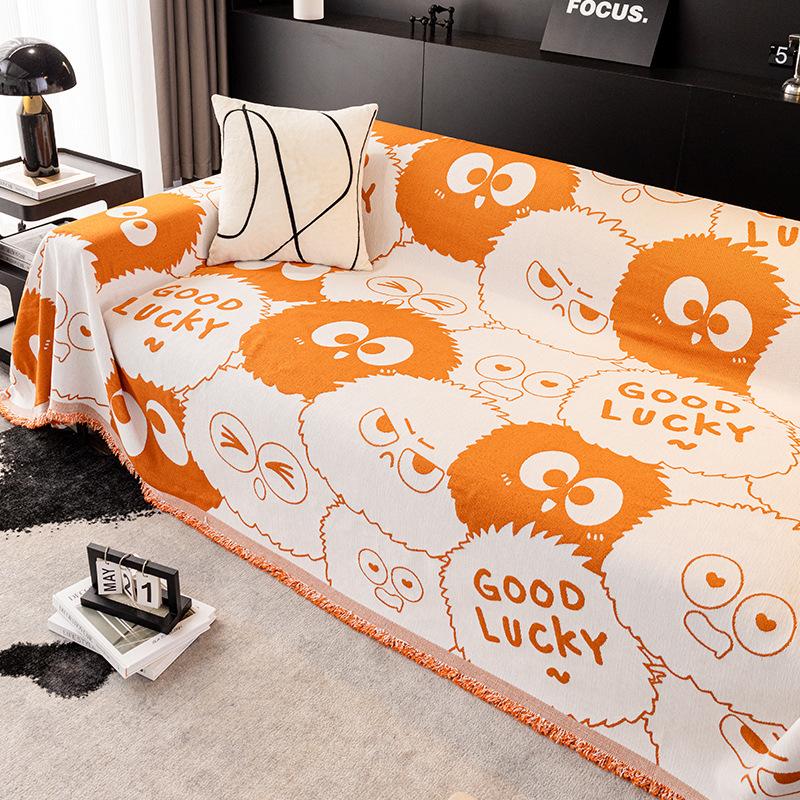 Chenille Sofa Cover Cloth Dustproof Sofa Towel Cartoon Sofa Cushion Sofa Cover One-Piece Sofa Cover Towel
