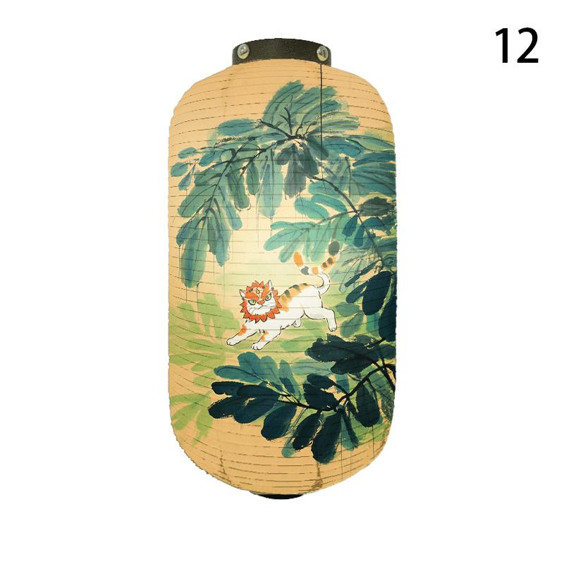 Japanese Style Cloth Lantern Yakitori Wish Dharma Lantern Outdoor Sushi Pub Bistro Ramen Shop Restaurant Decor Advertisement