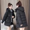 Outer cotton-padded clothes medium and long annual down cotton-padded jackets for women are still loose and thickened, and winter cotton-padded jacket