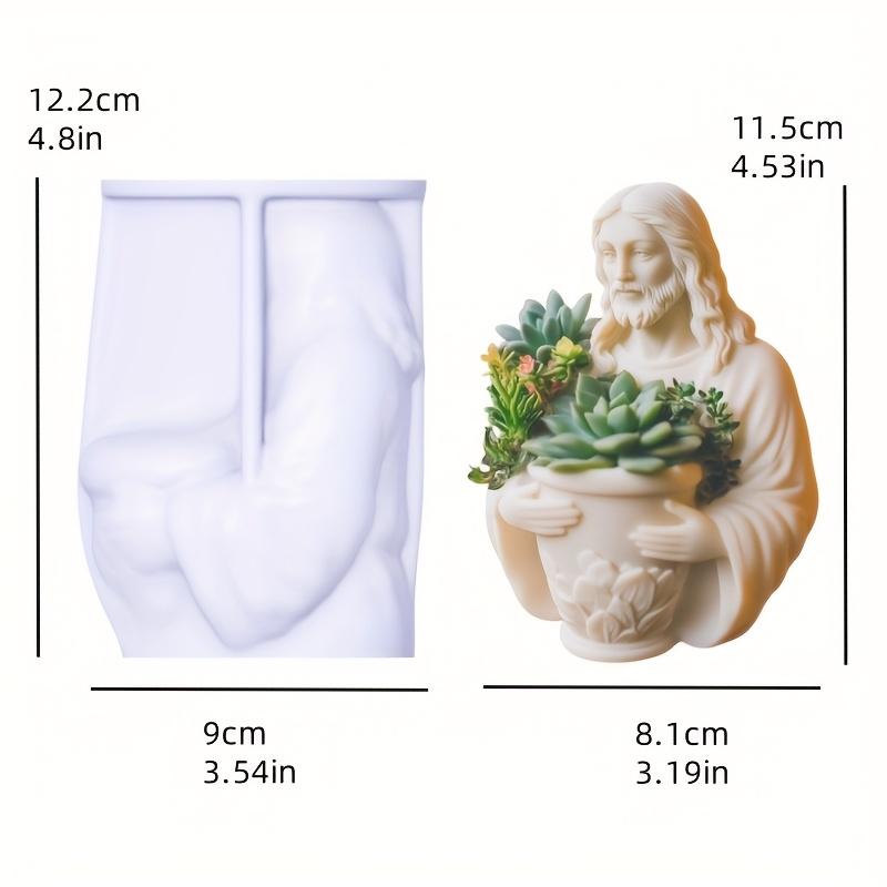 DIY úleva bohyně vítězství kruhový květináč pryskyřice silikonová forma úleva boha vítězství úložný box sádrové formy