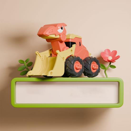 Kids Dinosaur Car Toy Press Go Inertial Drive Pull Back Children Dino Construction Vehicle Educational Truck Toy Toddlers Boys Girls Gift Party Favors