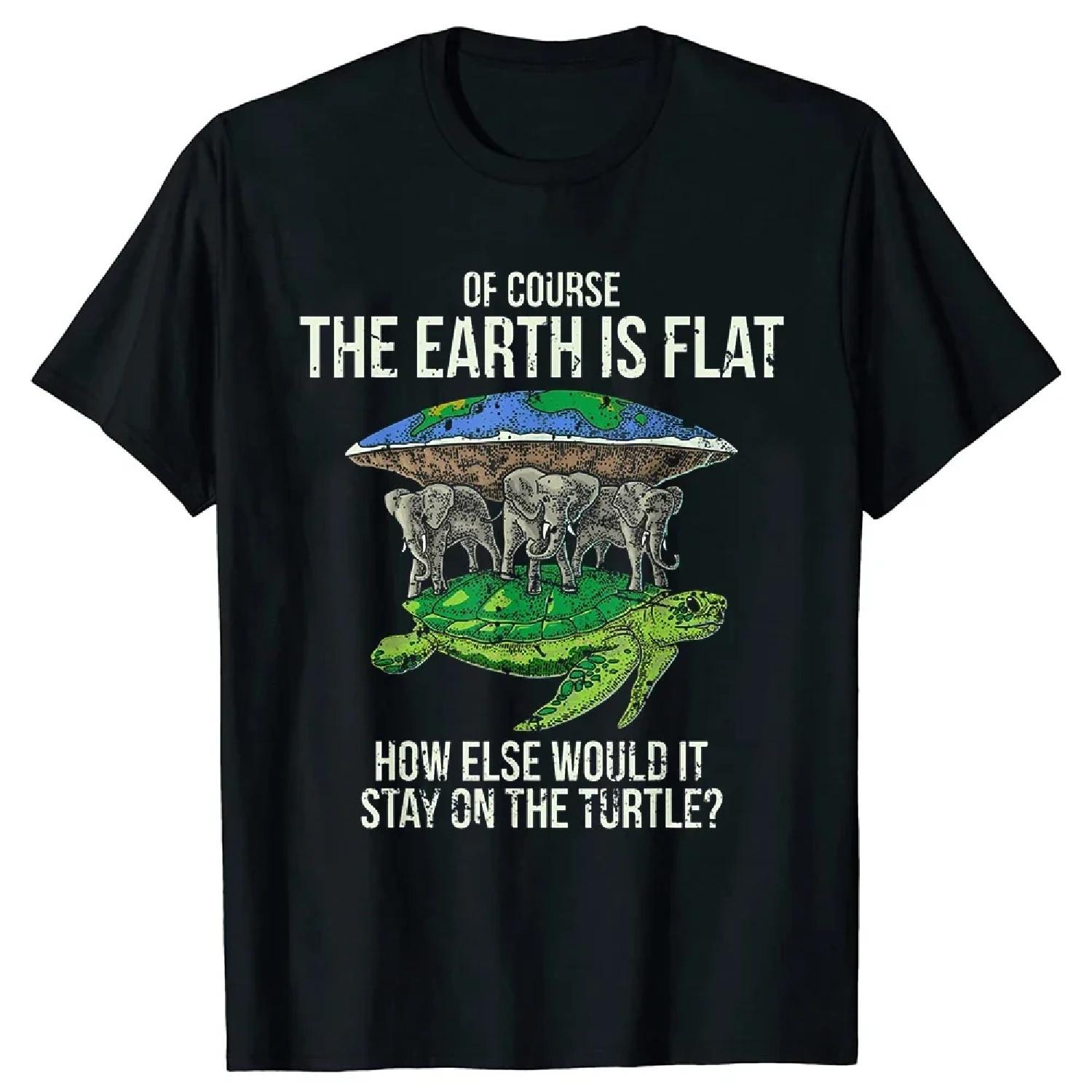 

Fun Turtle Elephant graphic print 100% cotton street crewneck Harajuku T-shirt men s summer dress S чёрный