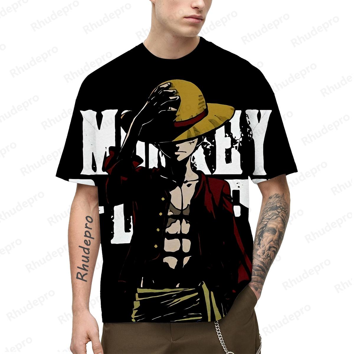 

One Piece Популярная аниме-футболка 3d Япония Харадзюку аниме мужская с коротким рукавом косплей Луффи рубашка с принтом футболка мужская одежда топ 2XL