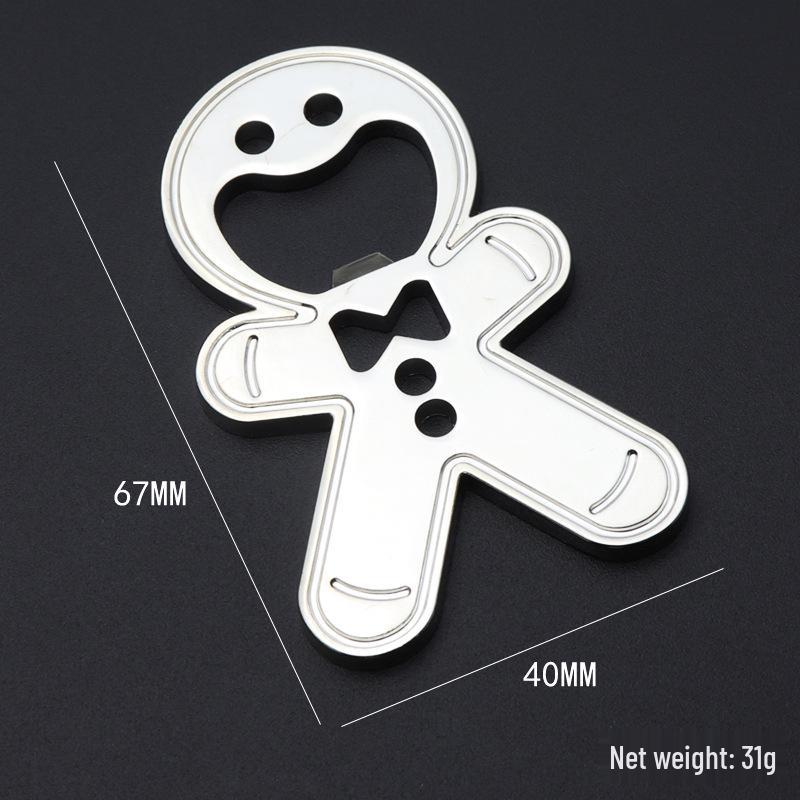 Pepperkakemann Tegneserie Flaskeåpner Nøkkelring & Magnet – Multifunksjonell Anime-gave