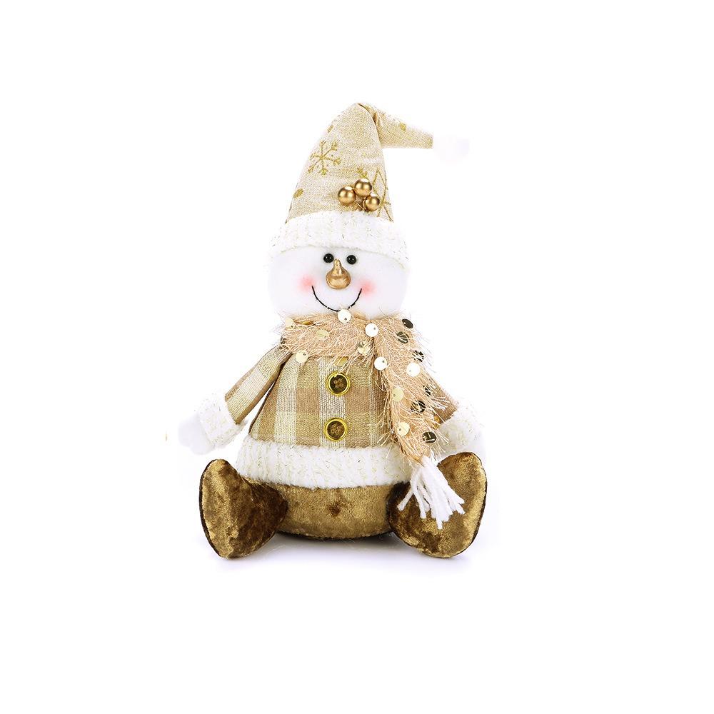 Tabletop Doll Santa Claus Doll Realistic Christmas Elk Plush Toy  Christmas Atmosphere