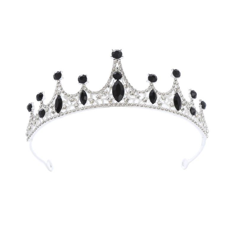 Crown Headwear  Birthday Hair Band  Queen Baroque Rhinestone European and American Bride's Crown Dress  Hair Crown