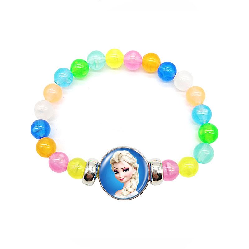 Frozen Princess Elsa Rainbow Beaded Retractable Children's Bracelet