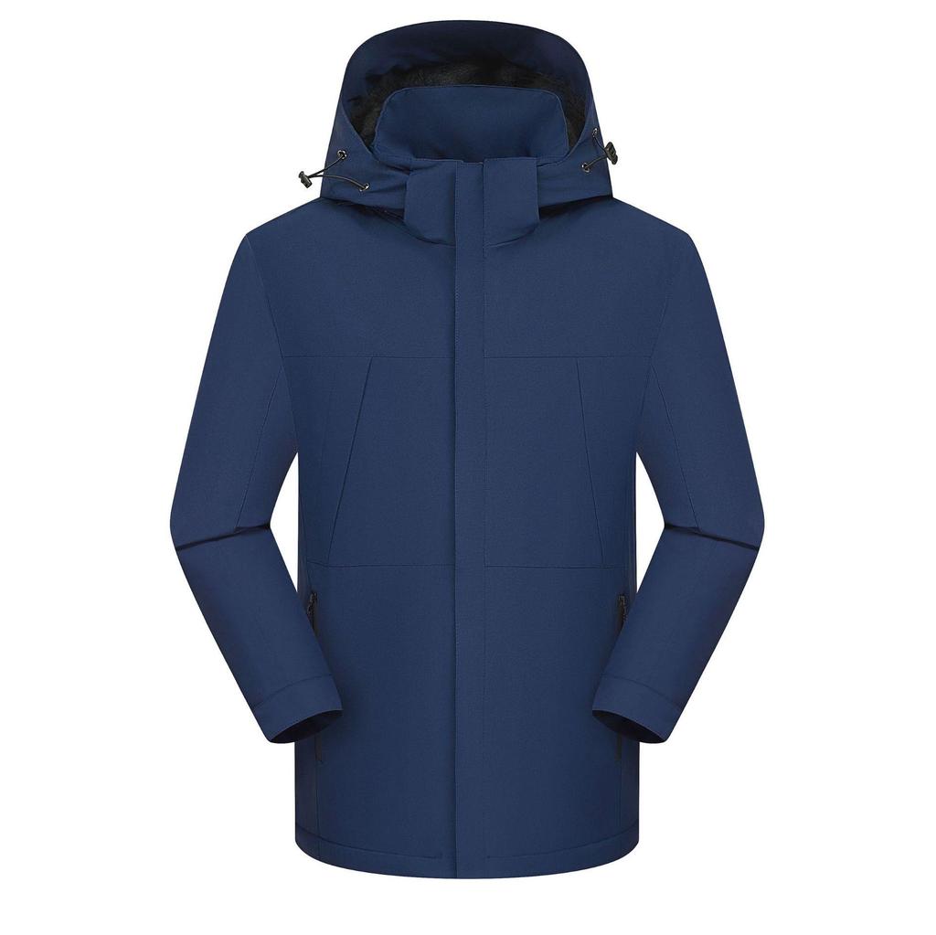 Personalized Windproof 3-in-1 Jacket: Solid Color, Custom Logo, Unisex Design, Thick Workwear