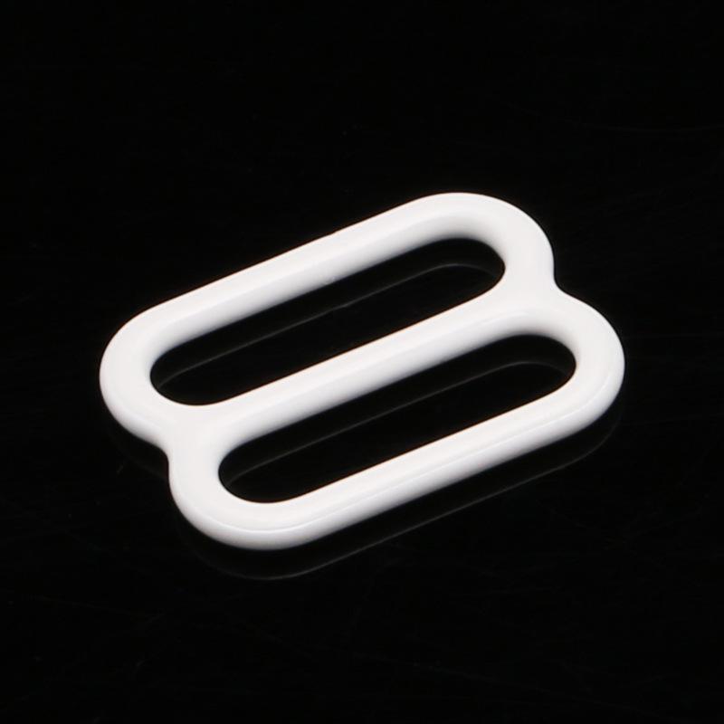 Rubber-Coated Alloy Bra and Swimsuit Strap Adjustment Buckles with O-Ring.