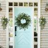 Artificial Olive Wreath Front Door Artificial Garland Green 50cm Dia Home Decor Fake Flower Christmas Wedding Party Decorations