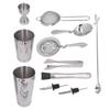 11PCS Cocktail Shaker Set Stainless Steel Drink Mixer Set Bar Cocktail Mixing Tool for