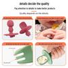 Bebek Gıda Sınıfı Silikon Çatal & Kaşık Seti - Ek Gıdaya Geçiş ve Eğitim İçin Yumuşak Kısa Çatal & Kaşık