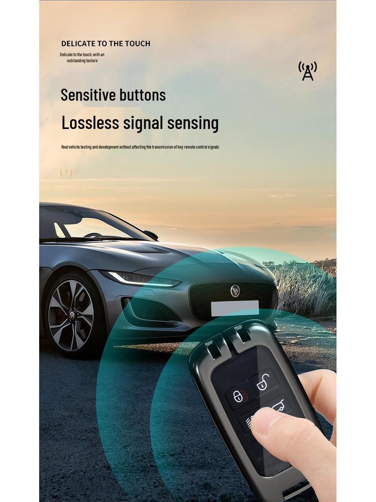 Jaguar XFL/XEL/XJL/F-Pace/F-Type Key Case with Buckle - Premium Car Key Remote Holder