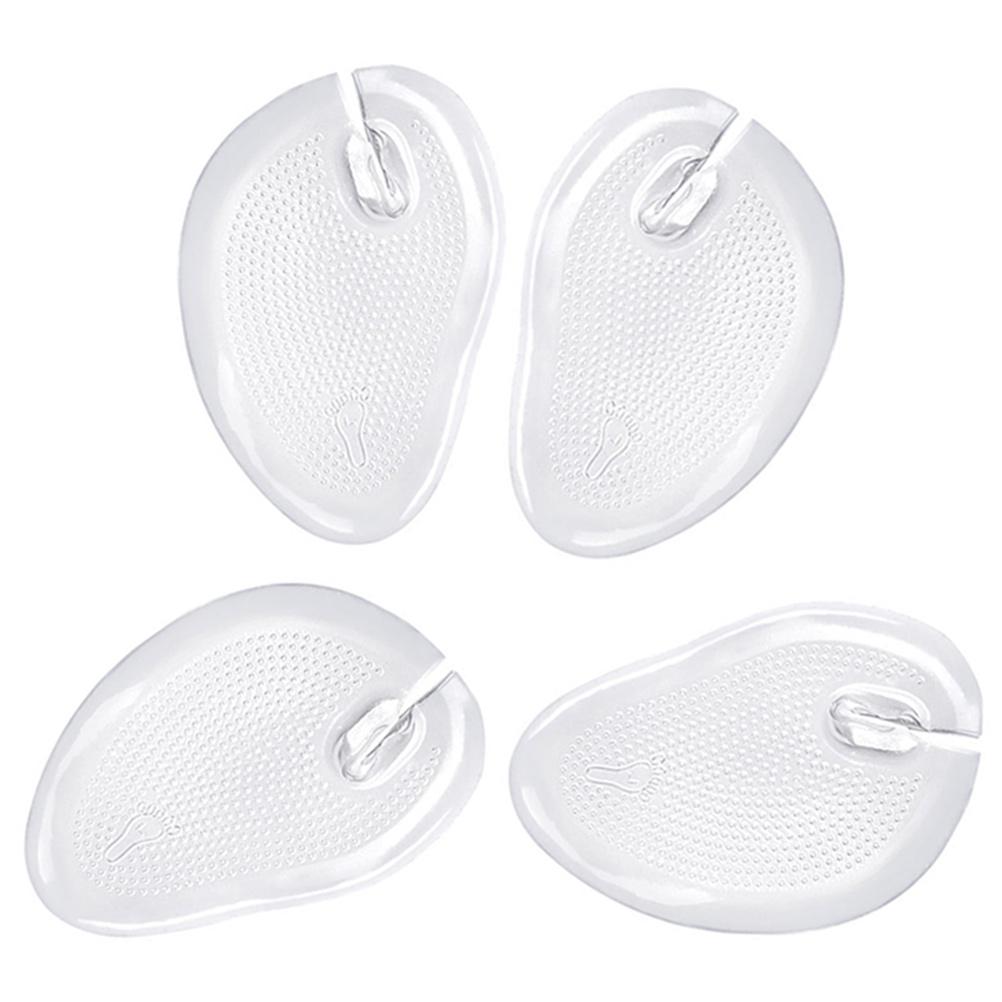 4pcs Insoles Comfort Healthy Material Non Slip Invisible Cushions Metatarsal Forefoot Pads Reusable Washable Toe Inserts