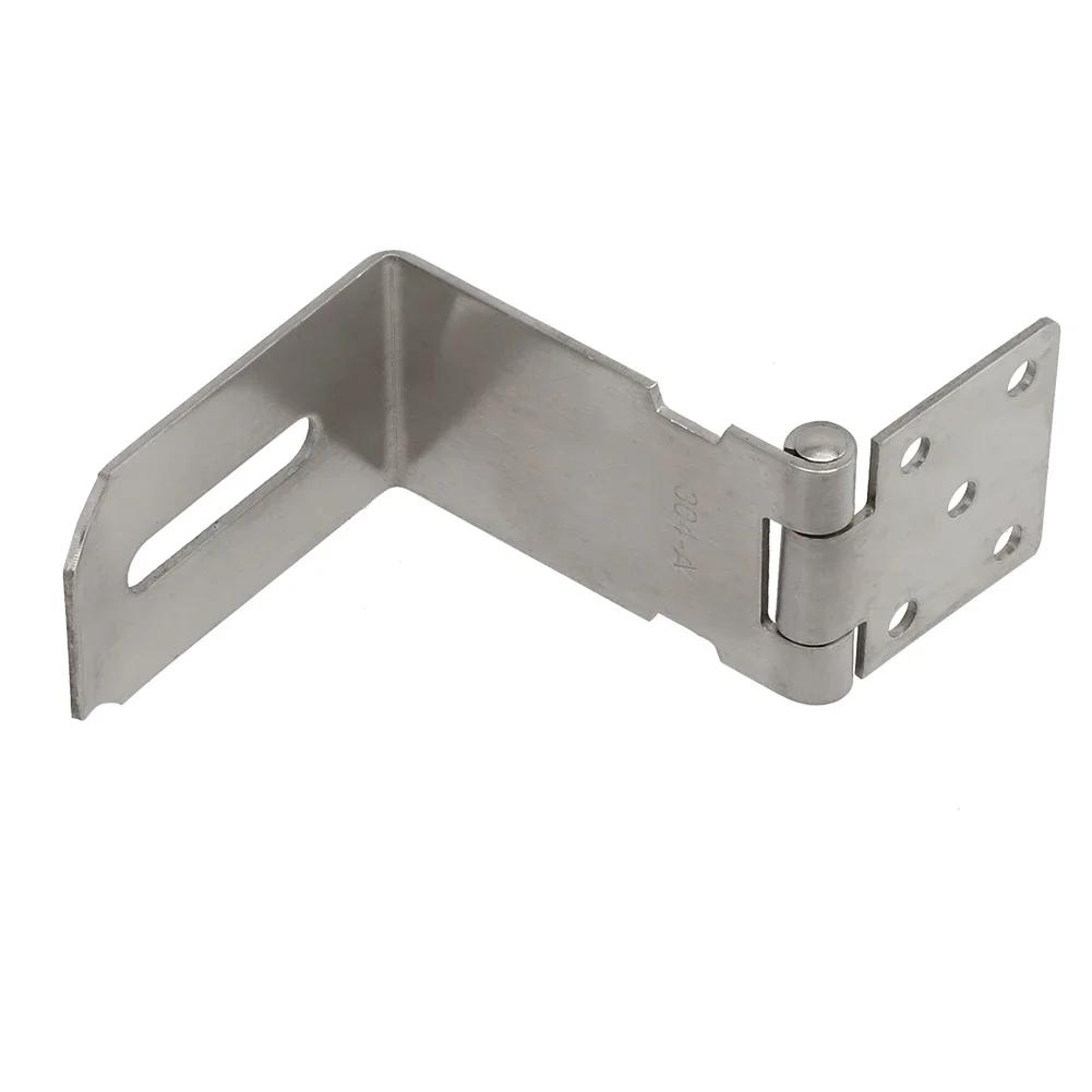 90 Degrees Door Buckle Lock Right Angle Latch Lock Security Hasps Stainless Steel Gate Padlock 3/4/5inch Door Hardware