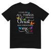 Ich kann alles durch Christus tun Schmetterlingskunst - Religiöses T-Shirt