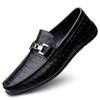 Men's Genuine Leather Casual Loafers – Comfortable, Breathable Cowhide Shoes for Middle-Aged and Young Men
