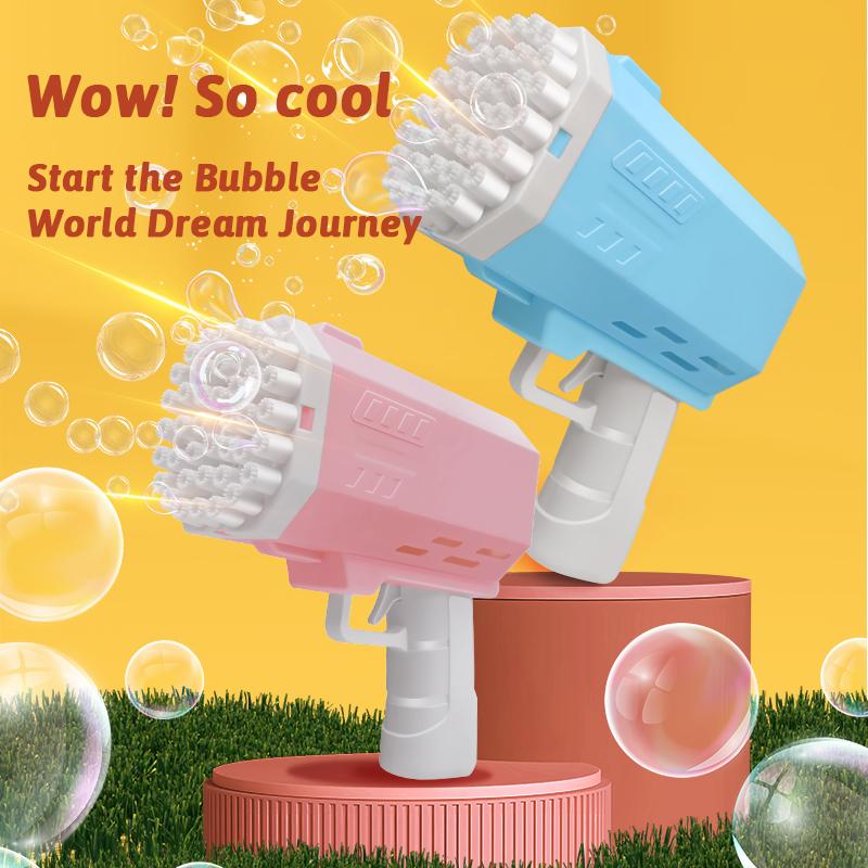 40 Hole Bubble Machine Handheld Porous Bubble Gun Birthday Wedding Ball Outdoor Toy [without Battery, Without Bubble Water]