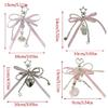 Fashionable Bows Tie Ribbon Keychain Imitation Pearls Beaded Bowknot Keyring Colorful Butterfly Knot Key Chain Ornament