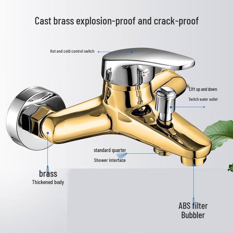 ZISIZ All-Copper Shower Faucet Set