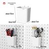 Pegboard Wall Organizer with Hooks - No-Drill Storage Rack for Entryway or Study Room.