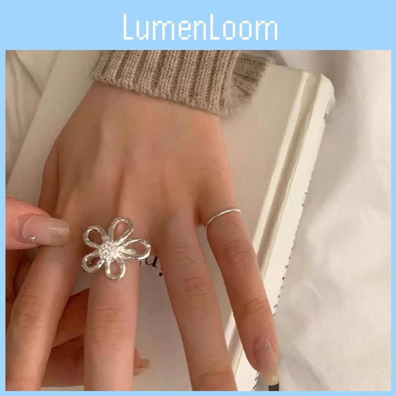 Chic And Elegant Floral Statement Ring For Women Adjustable Copper Adjustable Size