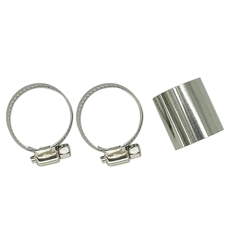 Exhaust Pipe Tube Car Accessories Elbow Connector w/ 2 Clamps Stainless Steel For Eberspacher Webasto Air Diesel Parking Heater