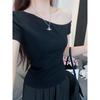 Spicy Girl One-Shoulder Slimming Waist-Hug T-Shirt - Summer Versatile Women's Top