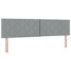 Boxspring Bed with Headboard Light Gray 180 x 200 cm Fabric
