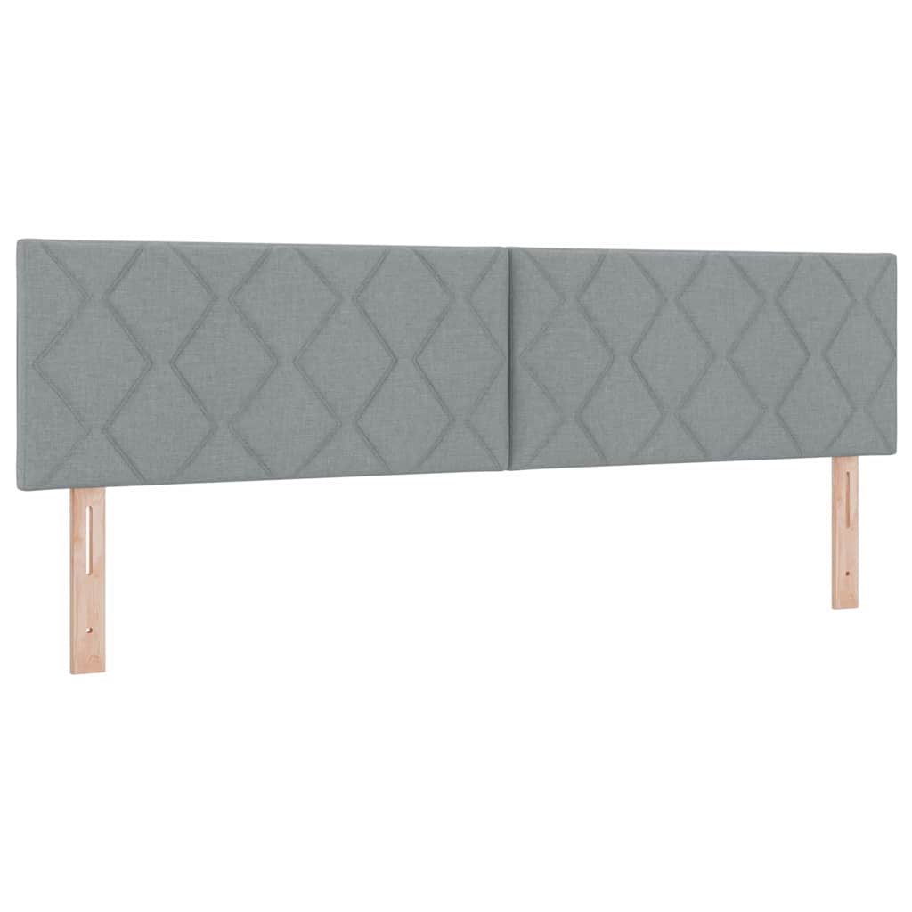 Boxspring Bed with Headboard Light Gray 180 x 200 cm Fabric