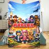 Roblox Theme Printed Blanket - Perfect for Couch, Bed, Travel & Outdoor Use | Machine Washable, Cozy & Durable.