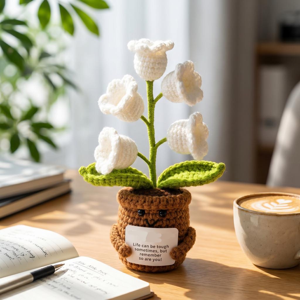 of the Night Light – Potted Plant Decoration with Encouragement Card