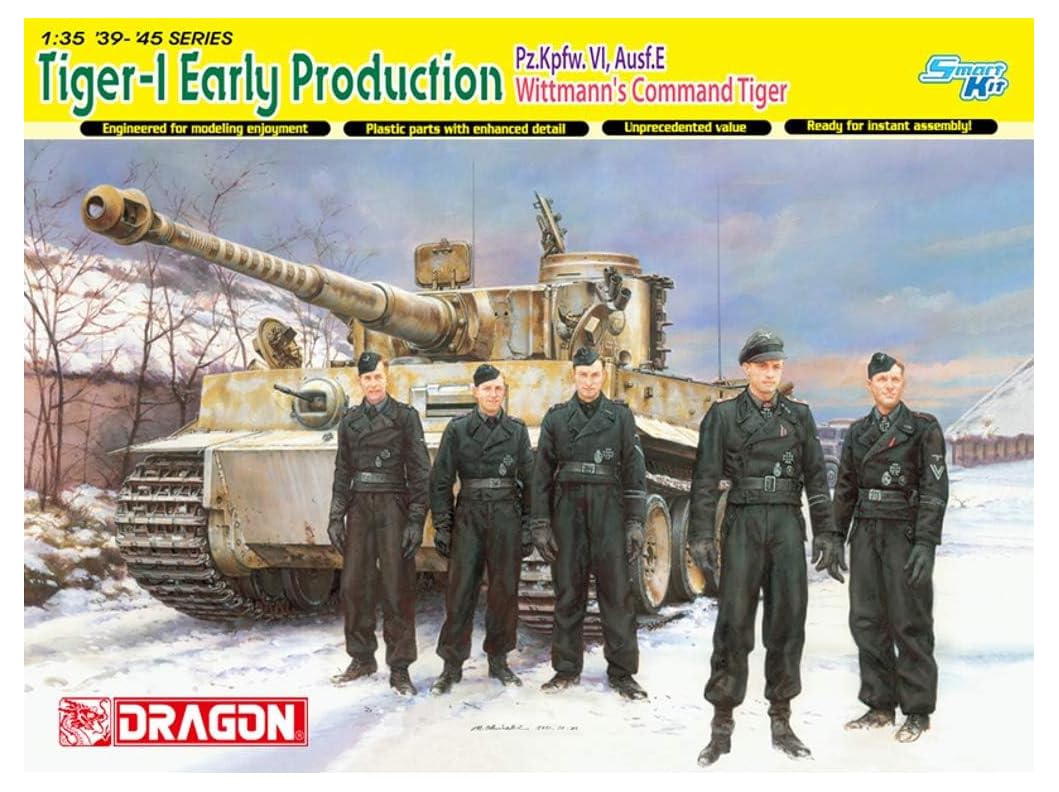 Драконья чешуя Вторая мировая война Немецкий танк Tiger I Ранний выпуск Михаэль Виттман Пластиковый набор модели DR6730 1/35 Модель, Спецификация,