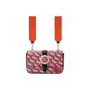 X Maison Kitsuné Collaboration Casual Logo Leather Clutch Crossbody Bag Men Bags Orange 129017