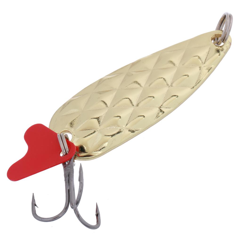 Pack of 2 Fishing Tackle Metal Spoon Lure Baits Crankbaits Hook