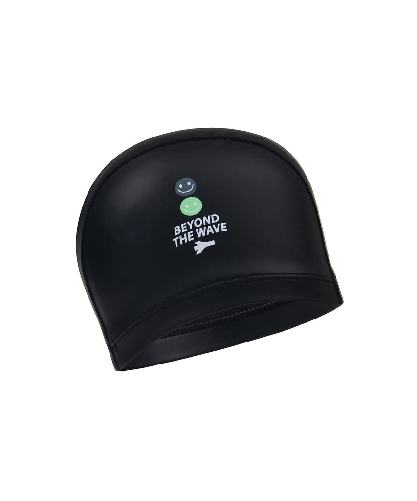 Lenomasuyeongbog Adult Smile Pu Swim Cap Black Ro-Rc2F006-Bk