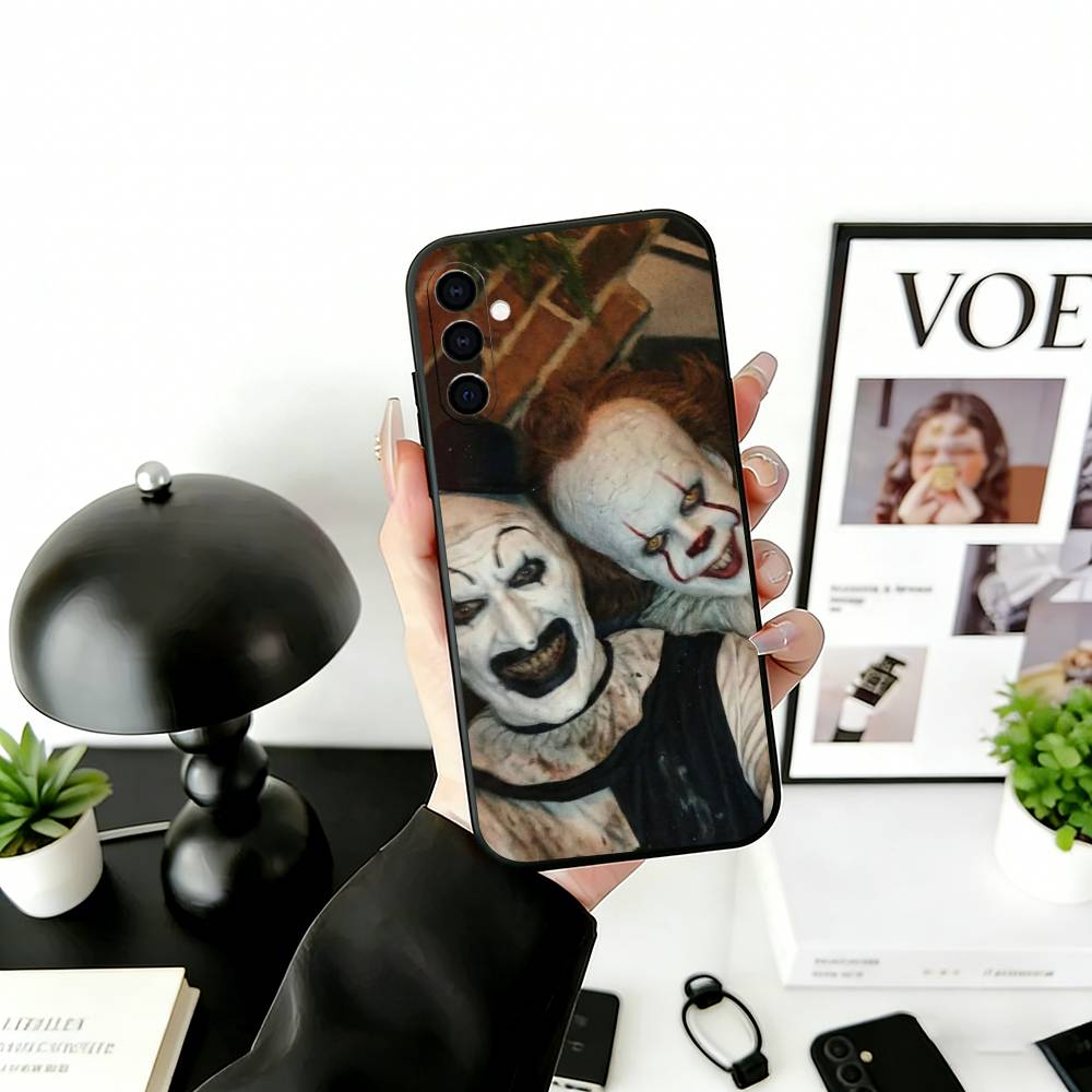 

T-Terrifier H-Horror C-Clown Phone Case For Samsung Galaxy A73,A72,A71,A70,A53,A52,A51,Soft Silicone Black Cover Samsung a21