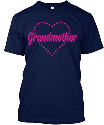 Heart Grandmother T-Shirt Made In the USA Size S To 5XL