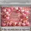2D plane luxurious heart-shaped birthday party backdrop, dark background with golden spots.zyc